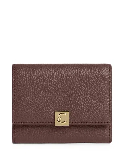 Coccinelle Pansy Grained-leather Wallet In Brown