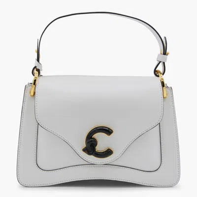 Coccinelle Pearl Leather C-me Calf E Marb Top Handle Bag In White