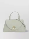 Coccinelle Pebbled Leather Shoulder Bag In Green