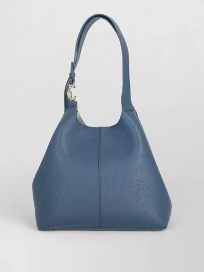Coccinelle C-easy Pebbled Leather Shoulder Bag In Purple