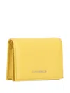 Coccinelle Pebbled Leather Wallet In Yellow
