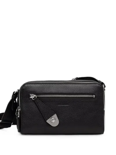 Coccinelle Pebbled-leather Belt Bag In Black