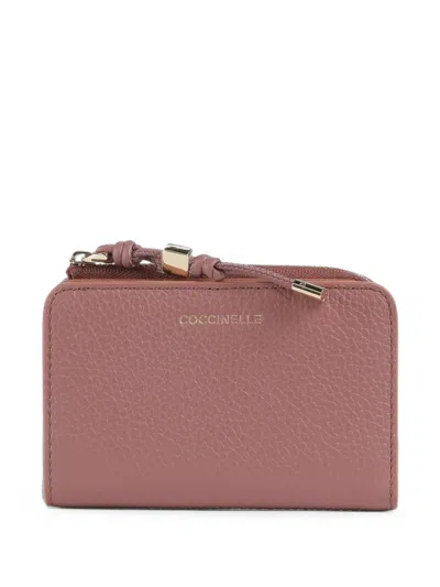 Coccinelle Pebbled-texture Wallet In Pink