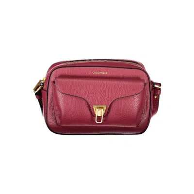 Coccinelle Pink Leather Handbag In Black