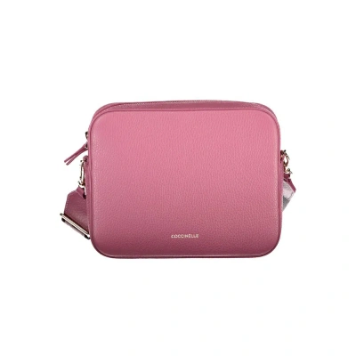 Coccinelle Pink Leather Handbag In Black