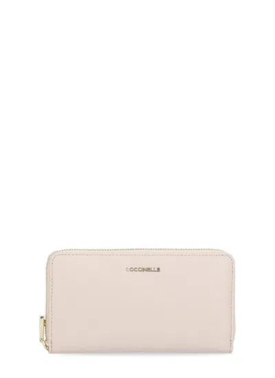 Coccinelle Metallic Soft Wallet In Pink