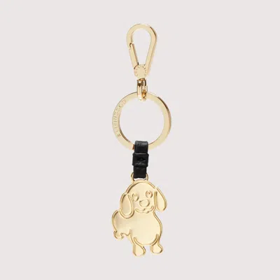 Coccinelle Portachiavi In Pelle E Metallo Basic Metal Light Gold
