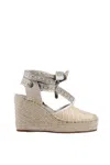 Coccinelle Praia Bicolor Straw Espadrille Wedges