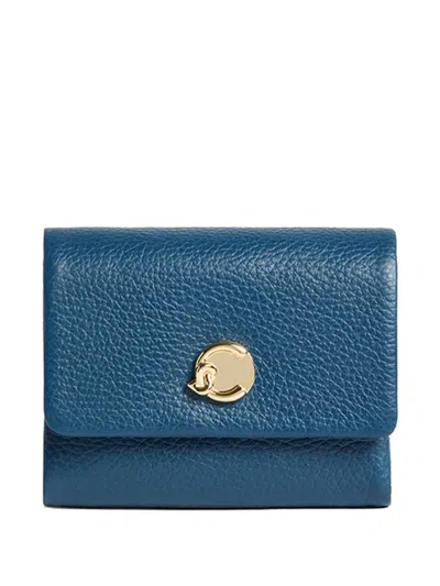 Coccinelle Press-stud-fastening Wallet In Blue