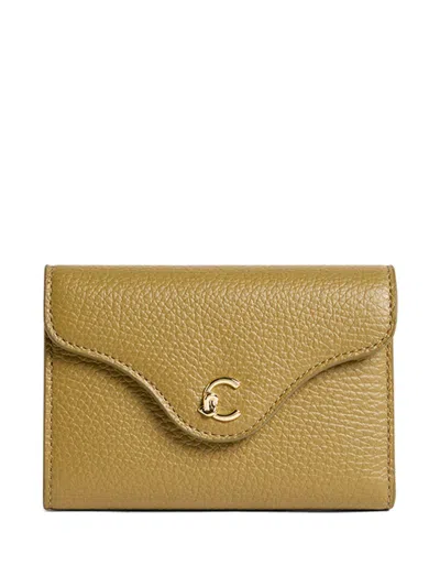 Coccinelle Press-stud-fastening Wallet In Green