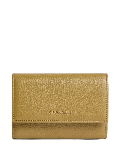 Coccinelle Press-stud-fastening Wallet In Green