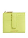 Coccinelle Press-stud-fastening Wallet In Green