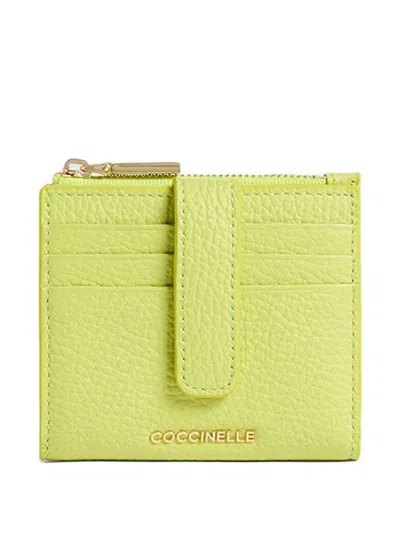 Coccinelle Press-stud-fastening Wallet In Green