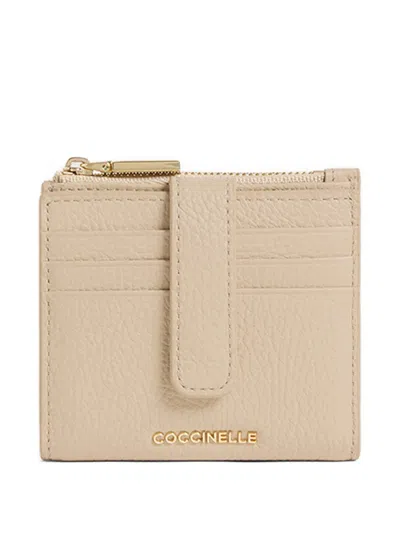 Coccinelle Press-stud-fastening Wallet In Neutral