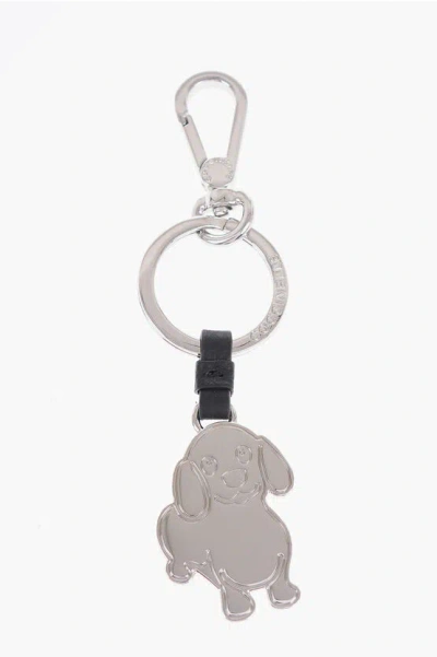 Coccinelle Puppy Pendant Keychain In Metallic