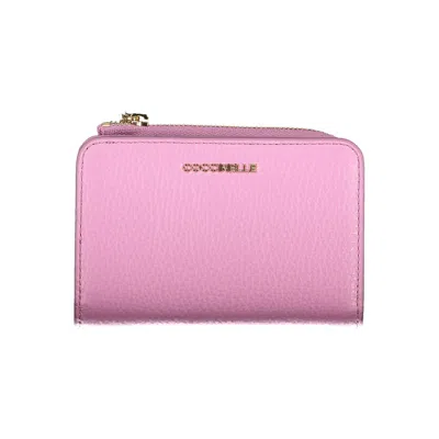 Coccinelle Purple Leather Wallet In Pink