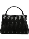 Coccinelle Quilted Leather Tote Bag In Black