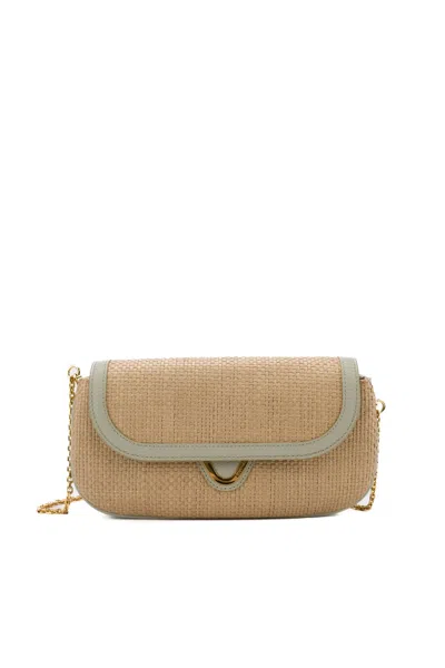Coccinelle Raffia And Leather Bag In 459 Natural/cela.gr