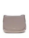 Coccinelle Rebekka Flap-detail Leather Shoulder Bag In Gray