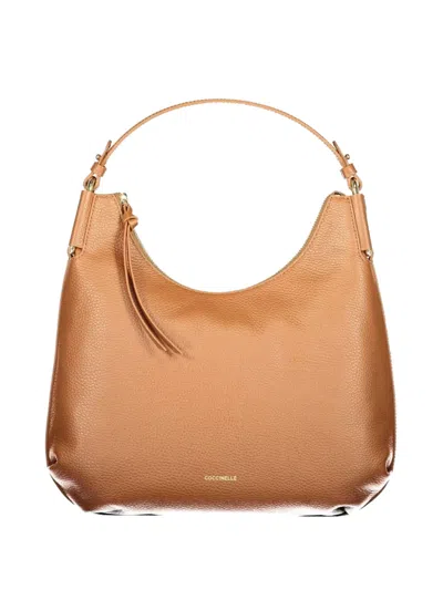 Coccinelle Rebekka Grained Shoulder Bag In Neutral