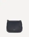 Coccinelle Flap-fastening Leather Cross-body Bag In Black
