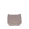 Coccinelle Rebekka Flap-detail Leather Shoulder Bag In Gray