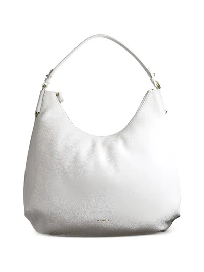 Coccinelle Rebekka Zipped Shoulder Bag In White