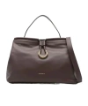 Coccinelle Ring-detail Top-handle Shoulder Bag In Brown