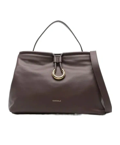 COCCINELLE RING-DETAIL TOP-HANDLE SHOULDER BAG