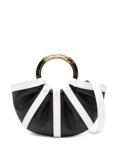 Coccinelle Round-handle Leather Tote Bag In Black