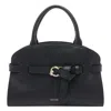 Coccinelle Medium Sabine Belted Cowhide Tote Bag In Black