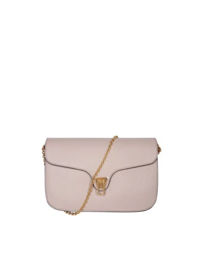 Coccinelle Saffiano Leather Shoulder Bag In Pink