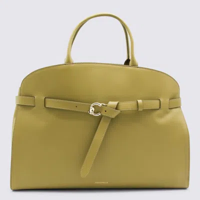 Coccinelle Seagrass Leather Sabine Top Handle Bag In Green