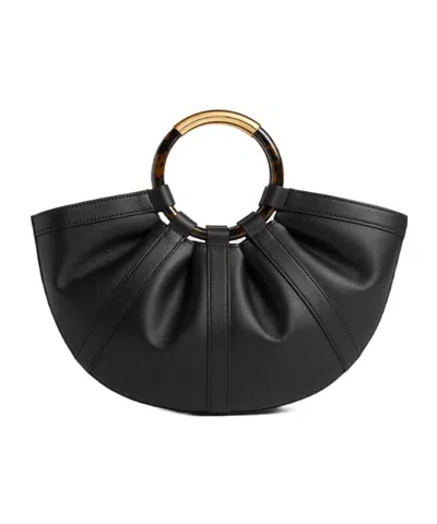 Coccinelle Shell Medium Bag In Black Leather