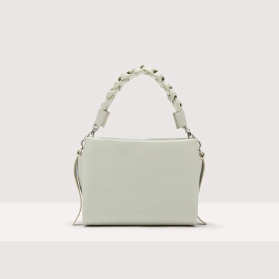Coccinelle Shiny Goat-embossed Leather Shoulder Bag Boheme Shiny Goat Small In Celadon Green