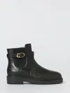 Coccinelle Vintage-effect Leather Ankle Boots C-saddle In Black