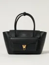 Coccinelle Double Beat Leather Tote Bag In Black