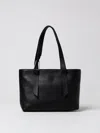 Coccinelle Black Pebbled Leather Malory Shoulder Bag In 黑色
