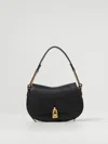 Coccinelle Mini Magie Soft Calf Leather Shoulder Bag In Black
