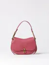 Coccinelle Multicolor Leather Handbag In Blush Pink