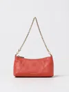 Coccinelle Chain Shoulder Bag In 草莓红