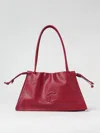 Coccinelle 'dulce' Shoulder Bag In Red Leather In Wine