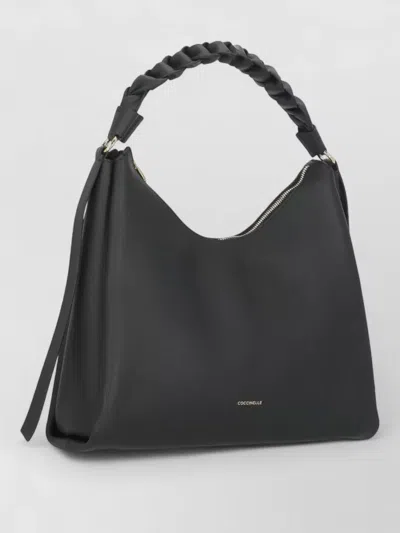 Coccinelle Shoulder Bag Leather Womens Woven Handle