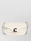 Coccinelle Shoulder Bag Structured Design Detachable Strap In White
