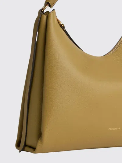 Coccinelle Boheme Grained Leather Bag In Yellow