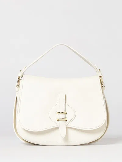 Coccinelle Mavery Grained Leather Bag In White