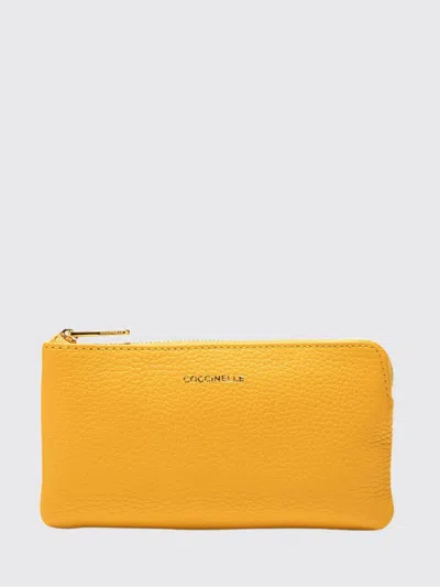 Coccinelle Alias Zip-fastening Make Up Bag In Yellow