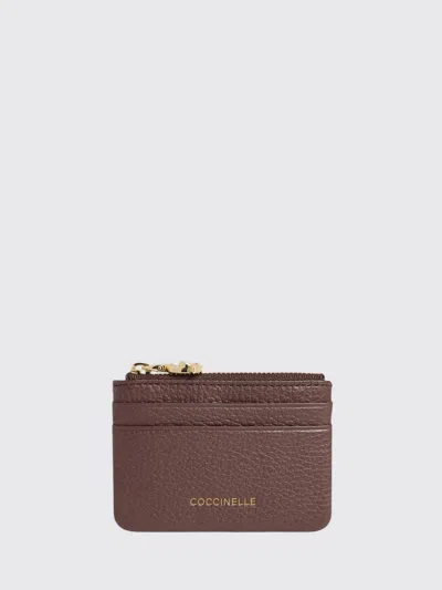 Coccinelle Small C-me Softy Pebbled Card Holder In Brown