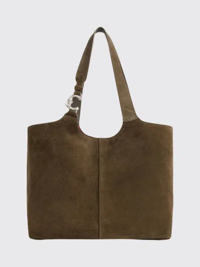 Coccinelle Shoulder Bag Woman Color Grey In Brown