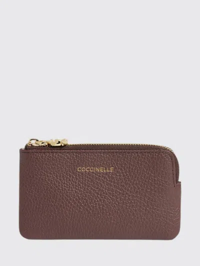 Coccinelle Shoulder Bag Woman Color Red Purple In Brown